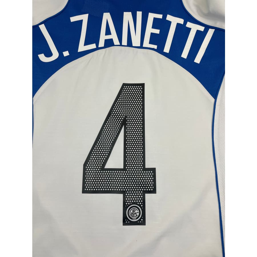 Maillot football vintage Inter Milan extérieur #4 J.Zanetti saison 2004-2005 – Image 7